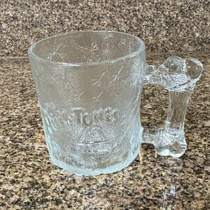 Vintage 1993 McDonald's RocDonald's Flintstones PRE DAWN MUG Glass Coffee Cup